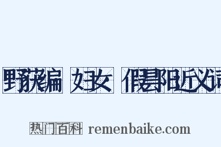 野获编·妇女·假昙阳近义词是什么意思的图片